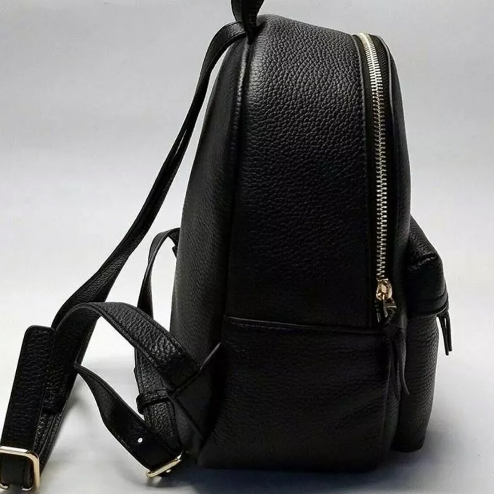 NWT! Tory Burch THEA Mini Pebble Leather Backpack Black Small Size -$395 - Picture 7 of 9